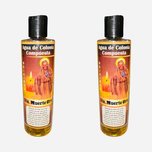 SANTA MUERTE ORO - Holy Death Gold Agua de Colonia Compuesta Espiritual Para Dinero Abundancia Prosperidad