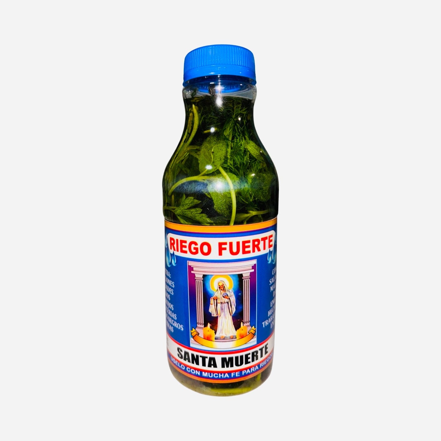 RIEGO FUERTE Santa Muerte Para Limpias Contra Daños Abundancia Dinero Exito Floor Wash Holy Death